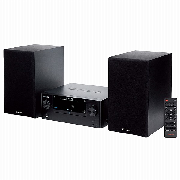 AIWA - מערכת סטריאו קומפקט דיסק כולל רמקולים בלוטוס
