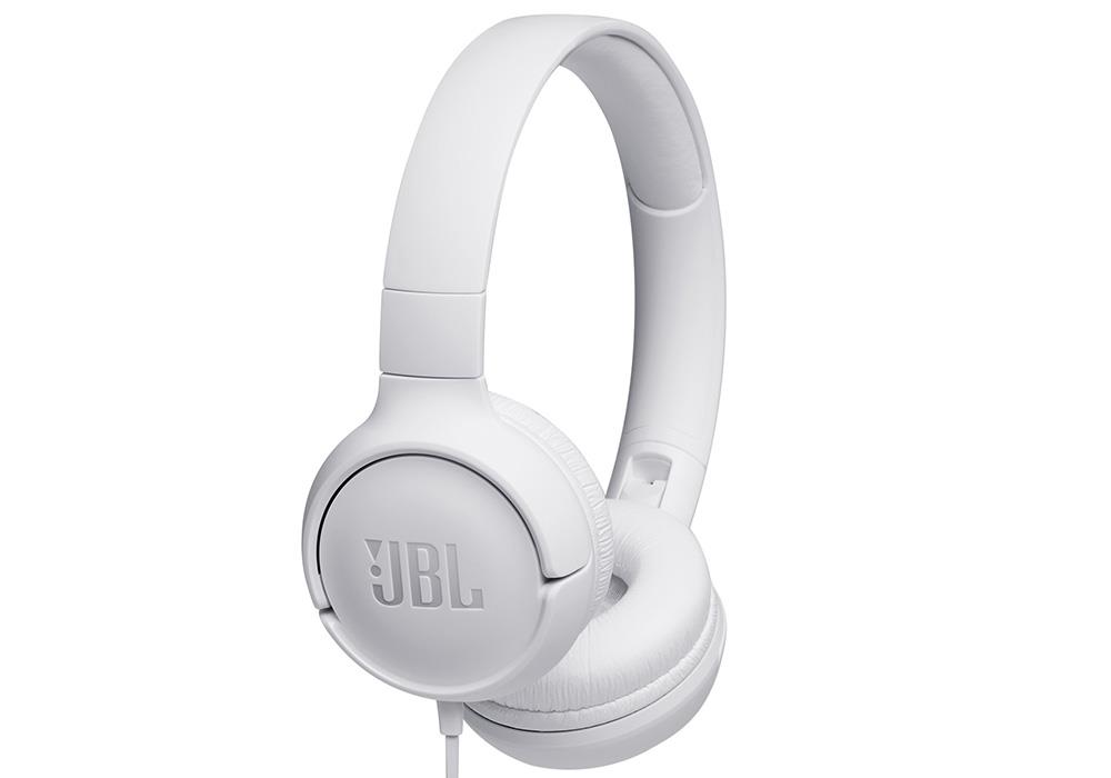 אוזניות בצבע לבן JBL TUNE T500