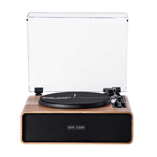 פטיפון מקצועי בצבע אגוז בהיר משולב רמקולים פנימיים – SAFA MIC-400