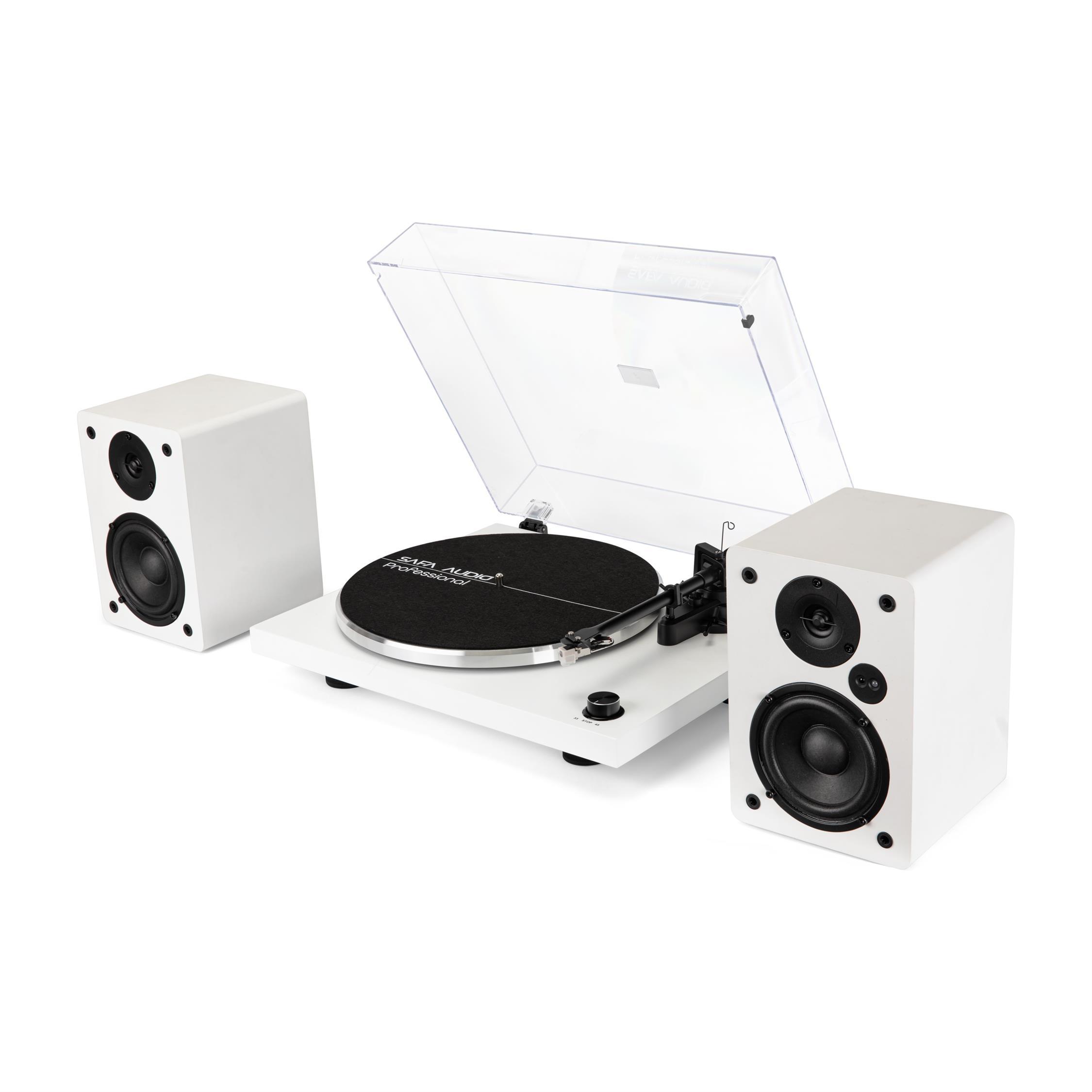 HPH-100 WHITE פטיפון סאפה משולב רמקולים אלחוטיים