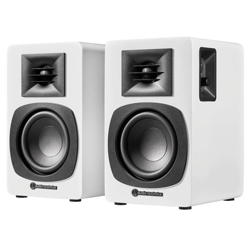 Audio-Technica AT-SP3X Bluetooth Bookshelf Speakers (White)